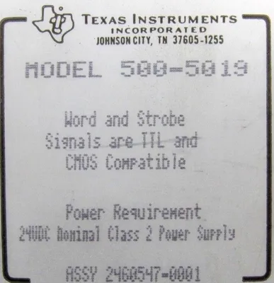 NEW TEXAS INSTRUMENTS 500-5019 WORD OUTPUT MODULE 5005019 2460547-0001