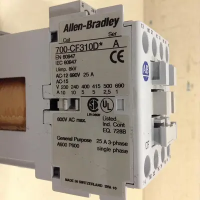Used ALLEN BRADLEY 700-CF310D SER A PLC Contactors | Ideal Machinery #619514