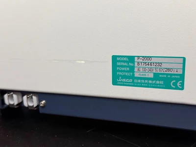 Used JASCO P-2000 Spectrophotometers Missouri US | BioLabTek #1384062