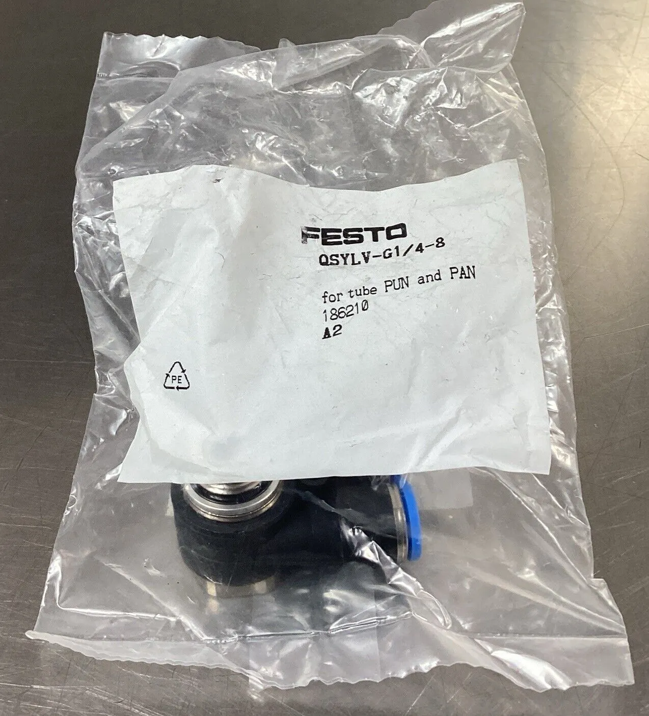 Festo 186210 QSYLV-G1/4-8 Push-In Y-Fitting 5D-15