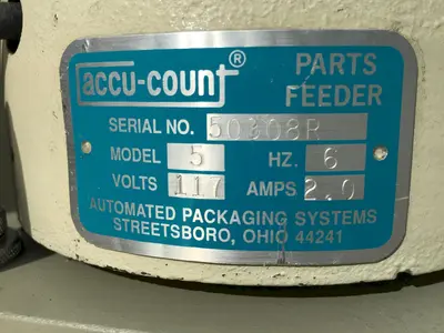 USED AUTOMATED PACKAGING SYSTEMS ACCU-COUNT 107