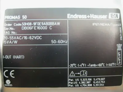 USED Endress+Hauser 50H08-9F0E9AB0BBAW