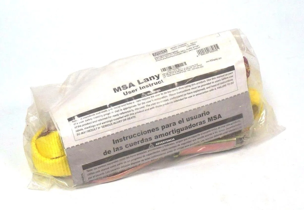 NEW MSA 10088260 LANYARD WEB SHOCK ABSORBING