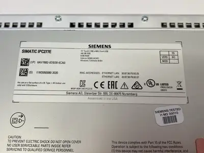USED SIEMENS SIMATIC IPC277E NANOPANEL 15" TOUCHSCREEN HMI