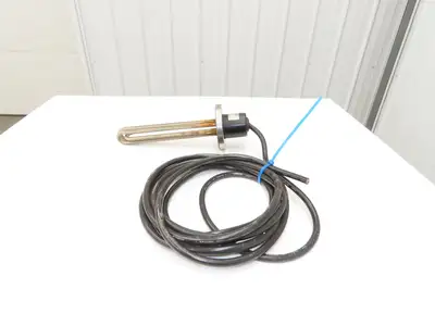 Nippon Stainless Immersion Tank Heater Element 5Kw 200V 3PH 12" Tubes 5" Flange
