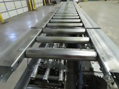 Automotion 24"x 52' Modular Roller Bed Incline Belt Conveyor Center Drive 460V