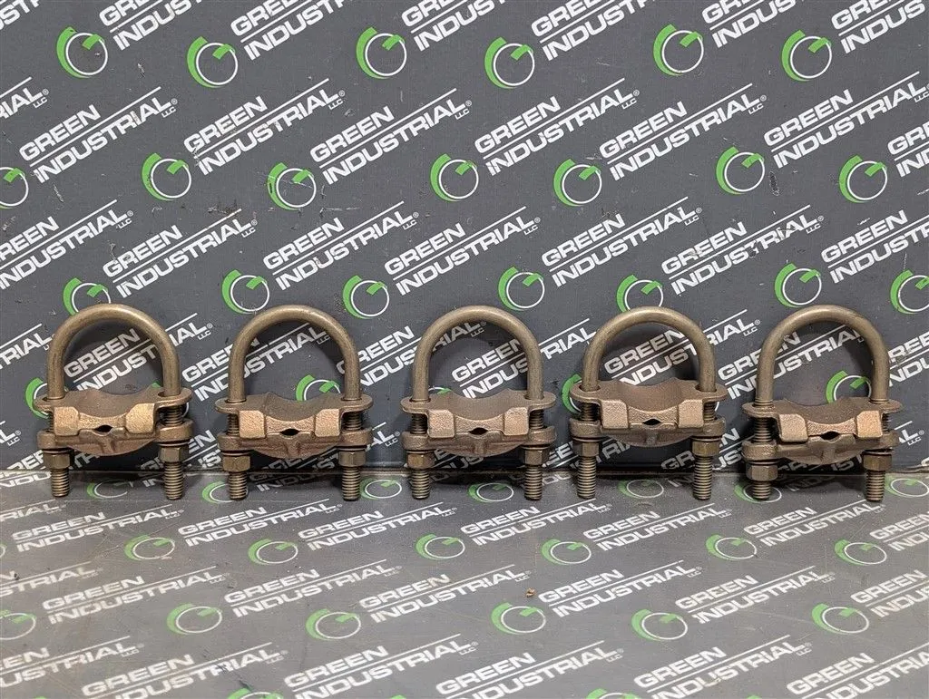Lot of 5 Burndy GAR1726 Mechanical Grounding Connectors 1-1/2" IPS Used