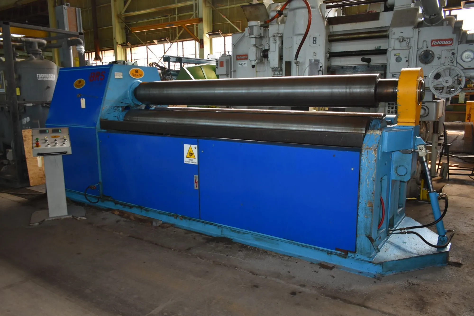 10' x 1/2" SERGI "C.I. 3050X10/12" HYDRAULIC 3-ROLL DOUBLE PINCH PLATE BENDING ROLL