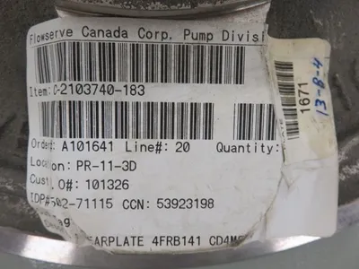 Wearplate / Suction Side Plate for Worthington pump model 4FRBH-141, CD4M