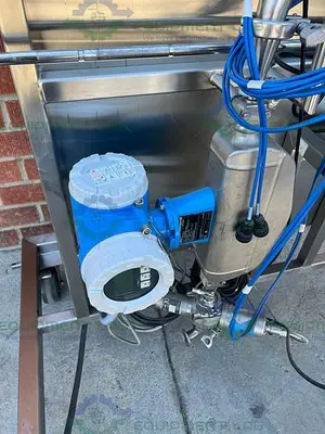 USED MILLIPORE MPODPILOT CP2EA8874 FILTER PRESS SKID W/ E & H PROMASS P FLOWMETER