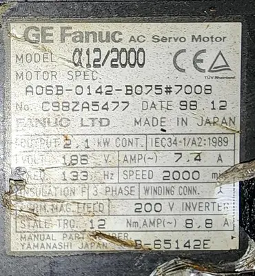 USED GE FANUC A06B-0142-B075