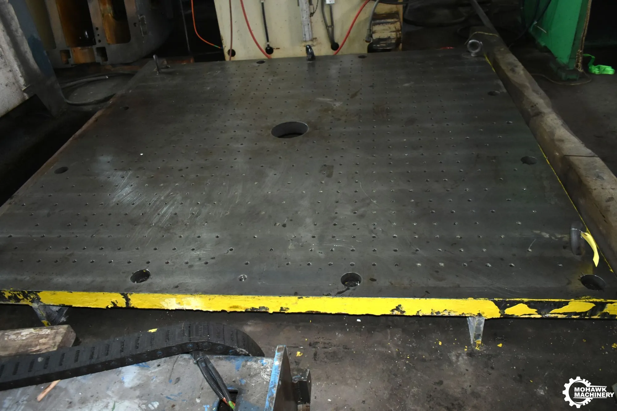 96" x 96" x 9" FLOOR PLATE LAYOUT TABLE - Drilled & Tapped - 8" Center Hole