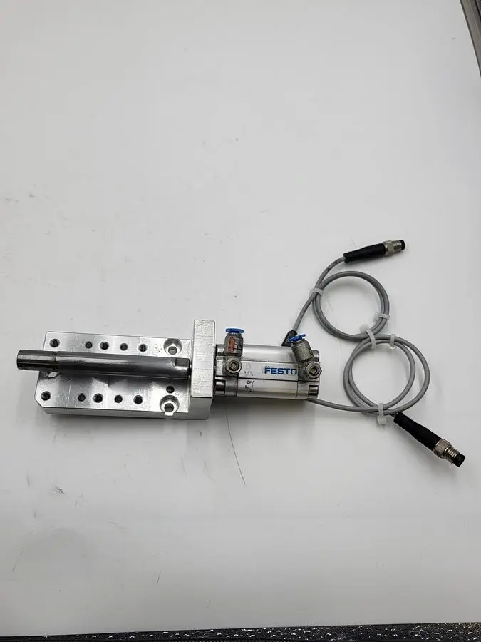 Used FESTO FESTO CYLINDER PUSH ADVU-16-20-PA MOUNTED ON ALUMINUM BASE Cylinders | ND Industrial Surplus #1216638