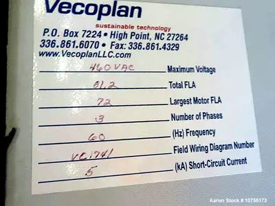 Used Vecoplan RG42/60XL Shredding System – 60 HP, Double-Row Cutter Rotor, Infeed/Discharge Conveyors, OEM Controls