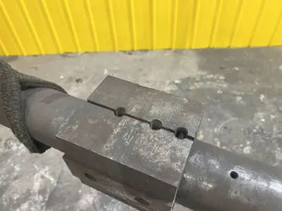 4" DIAMETER X 105" LONG BORING BAR WITH MORSE TAPER: STOCK #20650