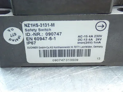 New | in-Stock EUCHNER NZ1HS3131M Relays & Switches Ohio US | HGR 24 #914435