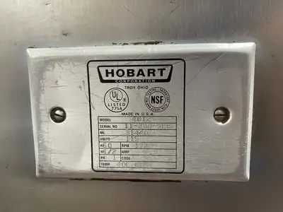 Used Hobart Used Hobart 4812 Commercial Meat Grinder Motor with Grinder and Slicer Attachments 120V Grinders / Shredders - Food Illinois US | Falcon Restaurant Supply #1373529