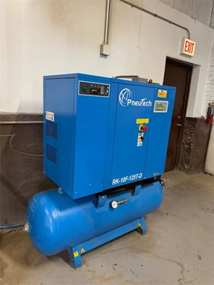 Used 2023 PNEUTECH "RK-10F-125T-D" Tank Mounted Air Compressors Illinois US | MachineryMax #1337482