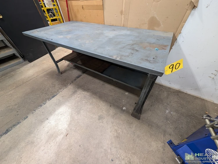 Used _UNKNOWN_ STEEL WORK BENCH 6 FT X 3 FT X 33 IN Work Benches Illinois US | Heath Industrial Auction Services #1546833