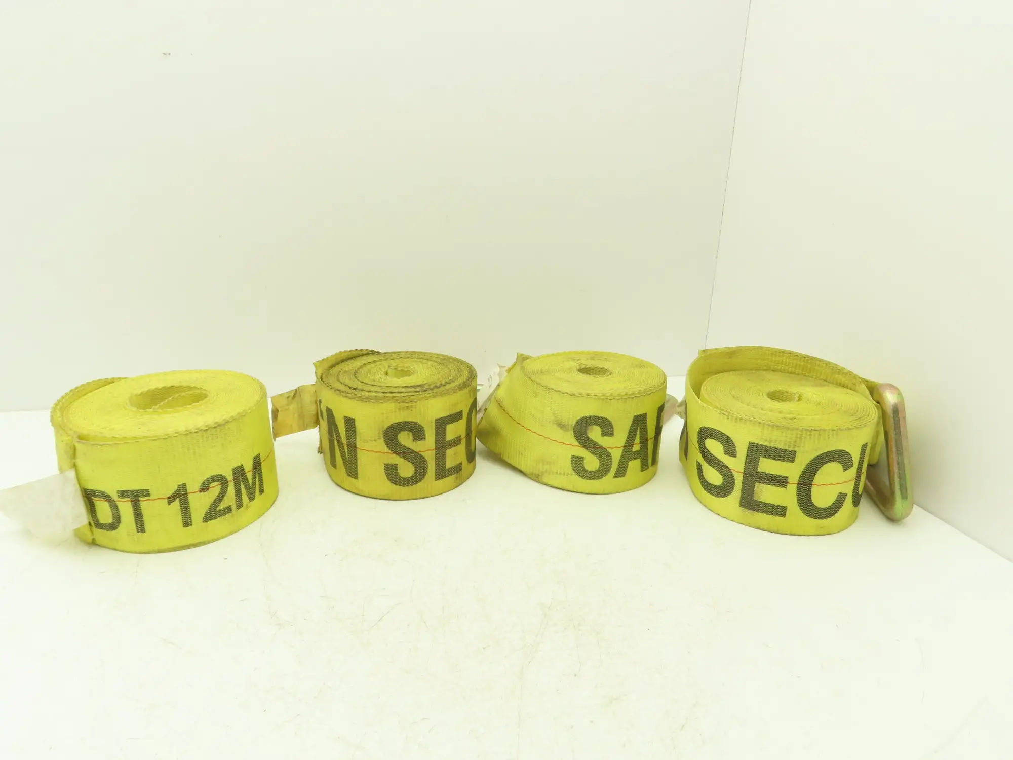 4"x 26' Winch Strap V-Ring D-Ring Flatbed Tie-Down 5000 Lbs  Lot of 4