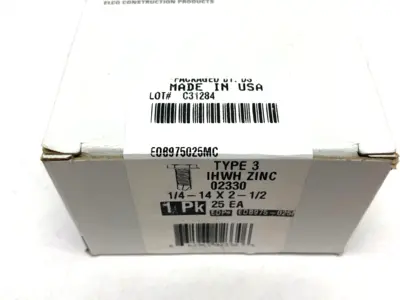 New | in-Stock Elco Drilit Self-Drilling Screws 3/8" Head #3 Point 1/4-14 x 2-1/2" Nuts & Screws Michigan US | Maverick Industrial Sales #1496153