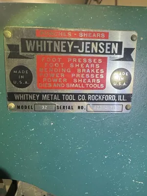 1968 WHITNEY JENSEN 32 Stamping Presses | MD Equipment Services LLC (4)