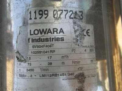 USED LOWARA SV804F496T