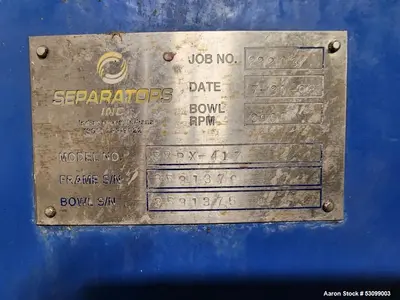 USED ALFA LAVAL BRPX-417