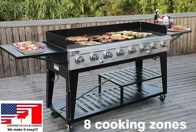 8 burner  large event barbeque