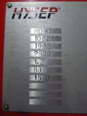 1992 HYSEP MD43C Centrifuge - Decanter | Perry Equipment (15)