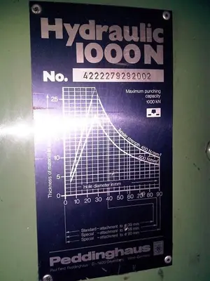 USED PEDDINGHAUS HNC 1000 VDE CNC