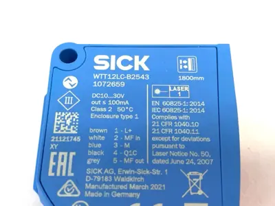 WTT12LC-B2543 | Sick  PowerProx Optical Time-of-Flight Sensor, Photoelec. 1072659 - Used