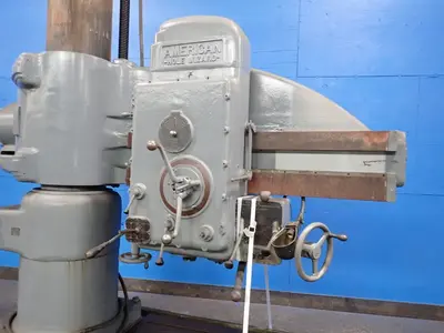 The American Tool Works Co 4 Ft Arm X  15" Column Radial Arm Drill