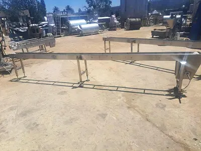 Conveyor, Trans Automation Technologies, 8" x 15', Stainless Steel Frame #5512921