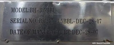 Used Allied Beverage Tanks 3.5 BBL Stainless Steel Brewhouse System – Complete Setup