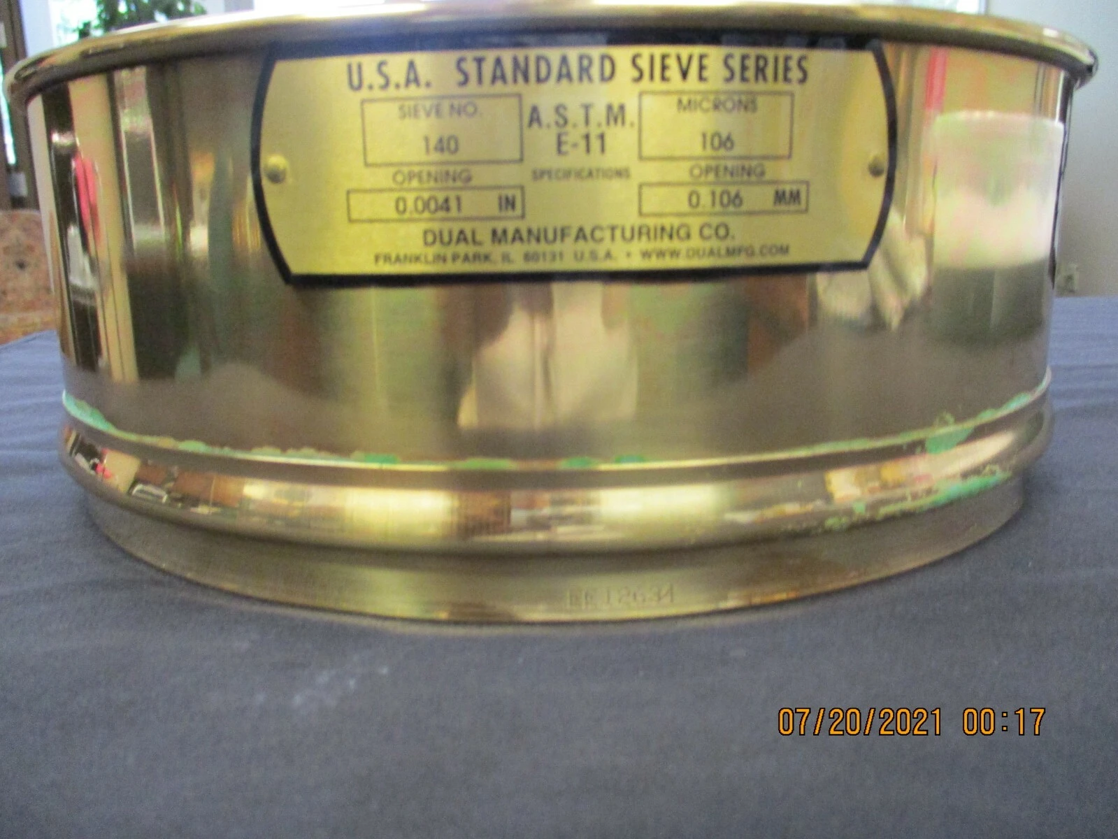 USED Dual Manufacturing Co Sieve No. 140