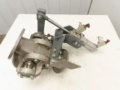 Sanko DD80A 2-Way Pneumatic Conveying Diverter Valve 3" Flanged Stainless