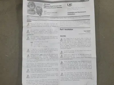 USED UNITED ELECTRIC J120-190