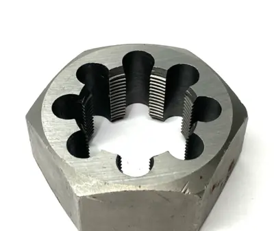USED INTERSTATE HEX RETHREADING DIE: M36X1.5, 1" THICK, RIGHT HAND, CARBON S