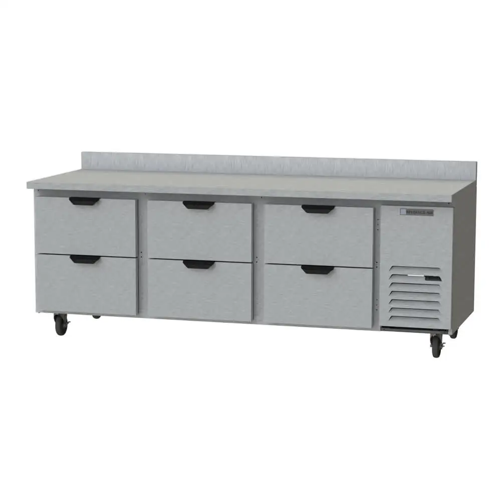 Beverage-Air WTRD93AHC-6 93" Worktop Refrigerator W/ (3) Section, 115v