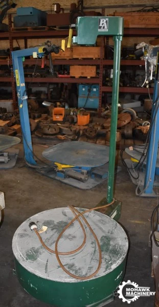 3500 LB PA INDUSTRIES “PR-2” HORIZONTAL PALLET DECOILER w/PLC CONTROL - 36” DIAMETER TABLE