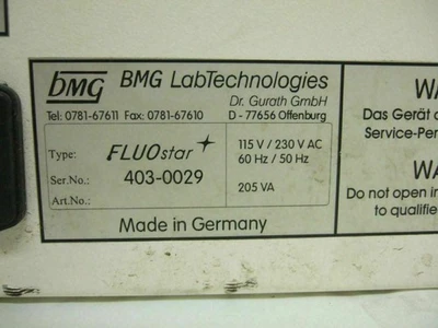 BMG PolarStar Fluostar Microplate Multi-Detection Reader Fluorescence