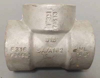 🔥1" NPT 316L Stainless-Steel High-Pressure Pipe Tee Fitting
