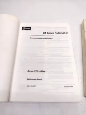GFZ-60134E/02 , GFZ-619395E/07 | GE Fanuc Series 0/00/0-Mate Maintenance Manual & 0M-Model B, 00M-Model B Manual - Used