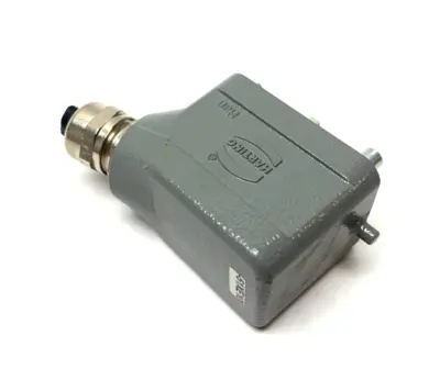 USED HARTING HAN B HOOD SIDE ENTRY LC 2PEGS M20 W/ 09330062701 INSERT