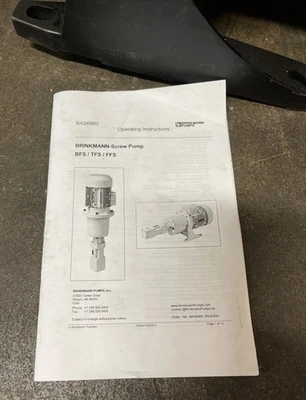 NEW BRINKMANN PUMPS FFS260/70