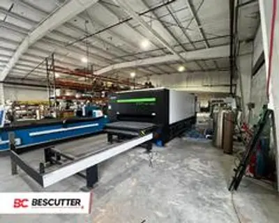2026 Bescutter FLY PRO 5'X10' | 1500W - 6000W IPG | Fiber Laser Metal Sheet and Pipe Cutter Full Enclosure with Parallel Shuttle Table