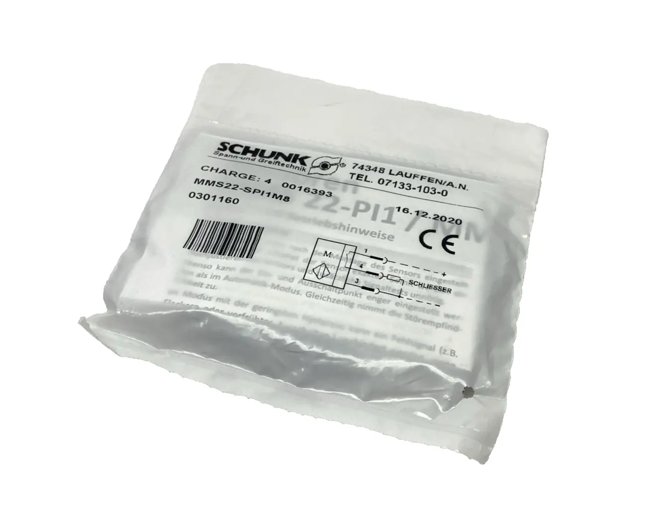 New | in-Stock Schunk MMS 22-PI1-S-M8-PNP, 0301160, 301160 Proximity Sensors Michigan US | Maverick Industrial Sales #1441697