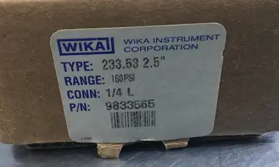 WIKA 233.53.2.5 Pressure Gauge 160PSI 5335.160 Liquid Filled 6D-9