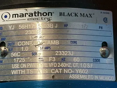 Used MARATHON ELECTRIC YJ 56H17E5303B Motors (misc) Ohio US | HGR 24 #1300997